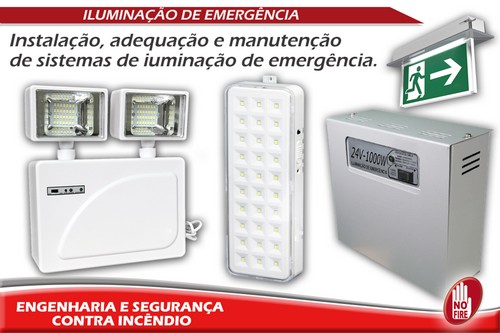 Iluminação de emergencia e alarme de incendio