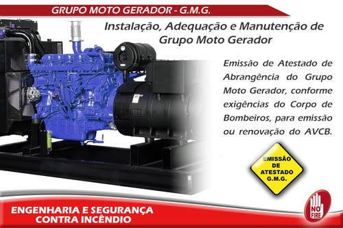 Instalação de grupo moto gerador